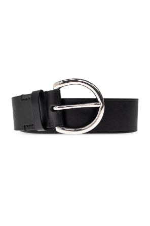 Black Leather belt `Round` Phoebe Philo - Vitkac GB